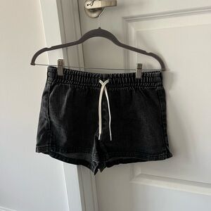 Pacsun Black Drawstring Jean Shorts